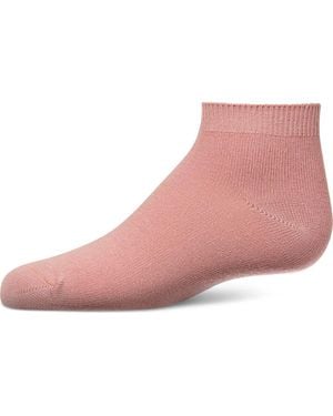 Memoi Basic Silky-Soft Gauge Ankle Sock - Pink