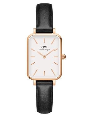Daniel Wellington Quadro Sheffield Leather Strap Watch, 20Mm X 26Mm - White