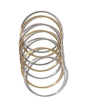 Jennifer Fisher Set Of 7 Mixed Metal Bangles - Metallic