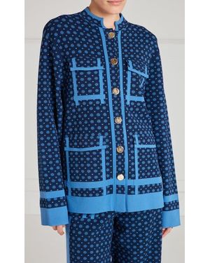 Temperley London Ditzie Knit Jacket - Blue