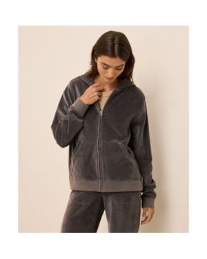 Pact Organic Cotton Pure Velour Zip Hoodie - Black