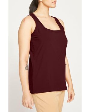 UNIVERSAL STANDARD Square Neck Stretch Cotton Tank - Red