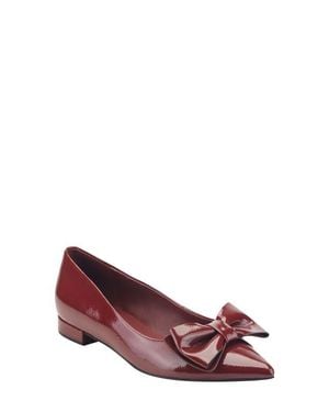 Bandolino Alicce Faux Leather Pointed Toe Flat - Red