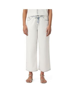 Splendid Ultra Bleached High Waist Drawstring Ankle Jeans - White