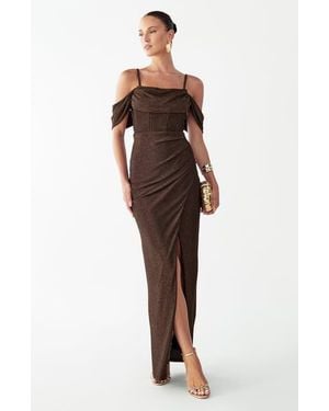 BWLDR Amie Maxi Dress - Metallic