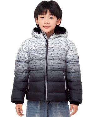 Rokka&Rolla Kids' Heavyweight Fleece Lined Puffer Jacket - Gray