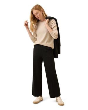 Pact Organic Cotton Airplane Pintuck Wide Leg Pant - Black