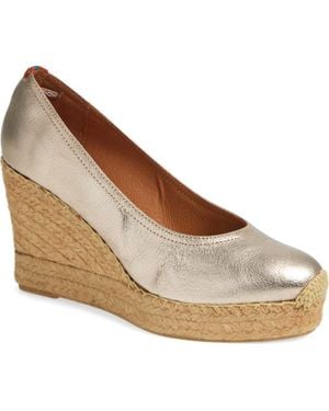 Penelope Chilvers Scoop Espadrille Platform Wedge Pump - Brown