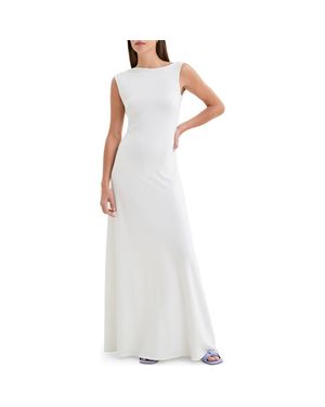 MARCELLA Laurel Sleeveless Stretch Jersey Gown - White