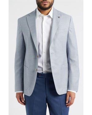 Jack Victor Morton Contemporary Fit Graph Check Wool Sport Coat - Blue