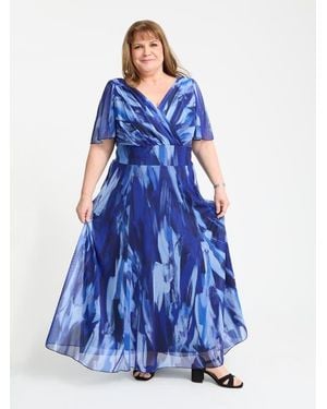 Scarlett & Jo Curvy Petite Isabelle Maxi Dress - Blue