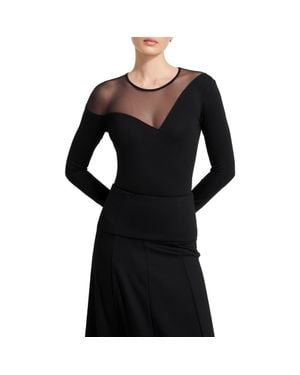 MARCELLA Charli Mesh Top - Black