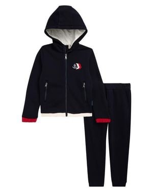 Moncler Kids' Contrast Trim Hoodie & Sweatpants Set - Blue