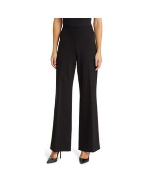 Anne Klein Pull-On Wide Leg Pants - Black