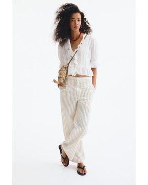 H&M Tie-Detail Pants - White
