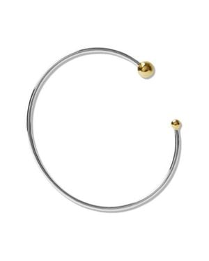 Argento Vivo Sterling Silver Ball Cuff Bracelet - White