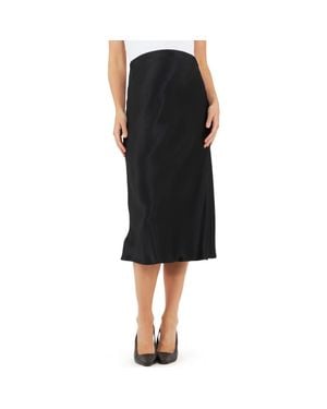 Ripe Maternity Crystal Satin Midi Maternity Skirt - Black