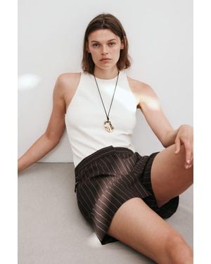 H&M Dressy Linen-Blend Shorts - Multicolor