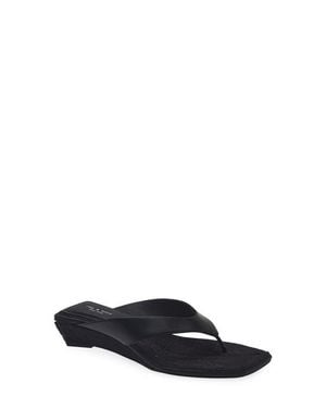 Rag & Bone Jo Espadrille Wedge Flip Flop - Black