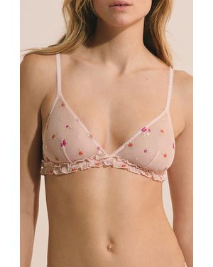 Etam Freesia Wireless Triangle Bra - Natural
