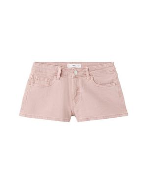 MANGO TEEN Denim Shorts - Pink