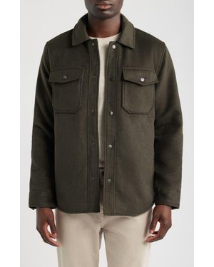 Nordstrom Wool Blend Shirt Jacket - Black