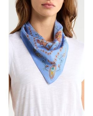 Treasure & Bond Pottery Floral Square Bandana - Blue