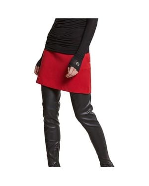 Ottod'Ame Solid Mini Skirt - Red