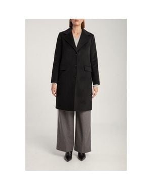 1982 Cashmere Tailored Single-Breasted Coat - Black