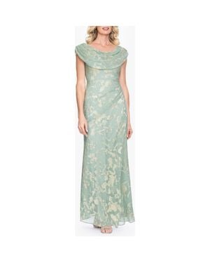 green emerald velvet dress Long Formal Dress: Betsy and Adam A26994 Silver/Purple / 0 main image 0
