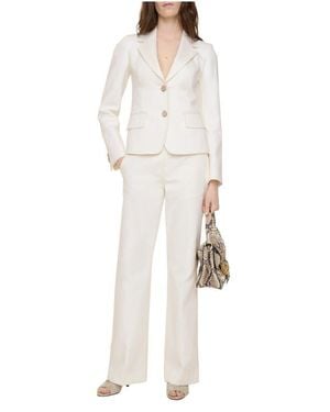 Burberry Cotton Blend Tailored Pants - White