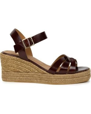 Bobbies Hisa Espadrille Wedges - Brown