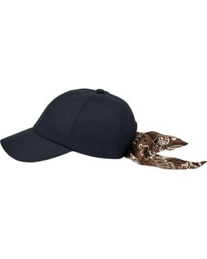 Sandro Cap With Tied Scarf - Blue