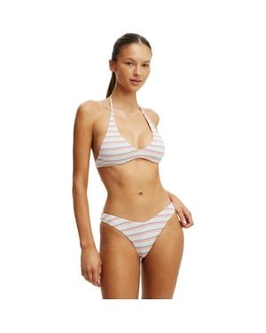 Cotton On Dip Front High Side Brazilian Bikini Bottom - Multicolor