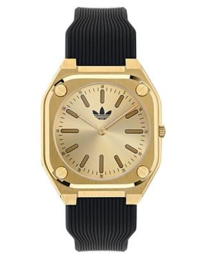 adidas City Tech Thin Silicone Strap Watch, 39Mm - Metallic