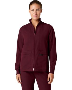 Jaanuu Ceri 6-Pocket Classic Scrub Jacket - Red