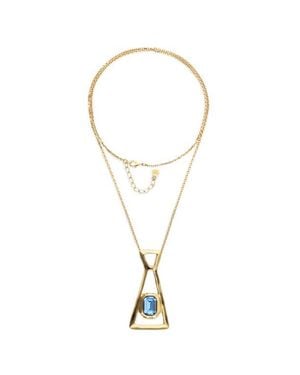 Uno De 50 Tone Geometric Necklace With Crystal - Blue