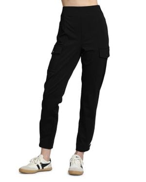 Apny High Waist Ponte Cargo Pants - Black