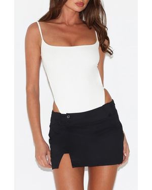 Tiger Mist Minerva Strappy Open Back Bodysuit - White