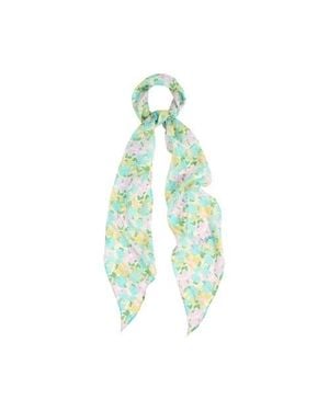 Lost Pattern Rosebay Silk Chiffon Neck Scarf - Blue