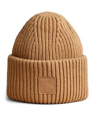Varley Cresta Merino Wool Blend Beanie - Brown