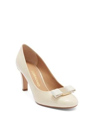 Ferragamo Carla Bow Pump - White