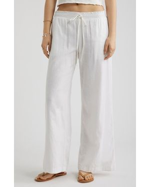 BP. Linen Blend Beach Pants - White