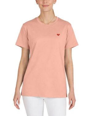 Alix Pixel Heart Jersey Relaxed Tee - Pink