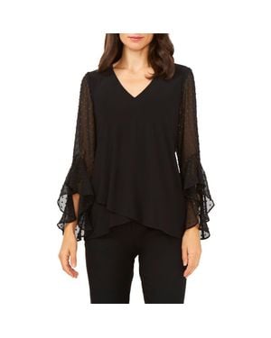 Chaus Tulip Bell Sleeve Top - Black