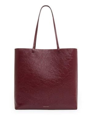 Mansur Gavriel Large Filo Naplak Leather Tote - Red