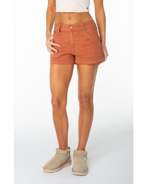 Roxy Lost Treasure Cotton & Linen Shorts - Orange