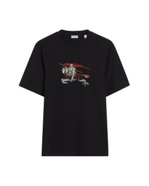 Burberry Ryan Ekd Embroidered T-Shirt - Black