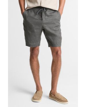 Vince Lightweight Hemp Linen Shorts - Gray