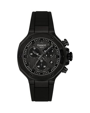 Tissot T-Race Chronograph Silicone Strap Watch, 38Mm - Black